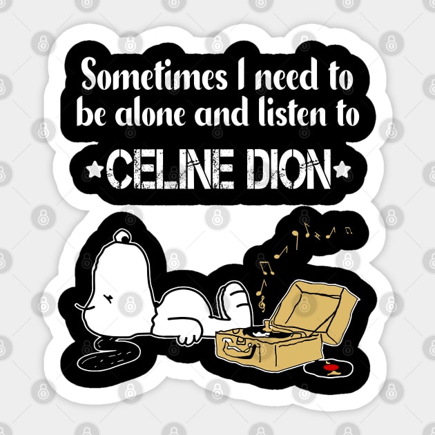 Celine Dion // Aesthetic Vinyl Record Vintage // Sticker by BlackAlife